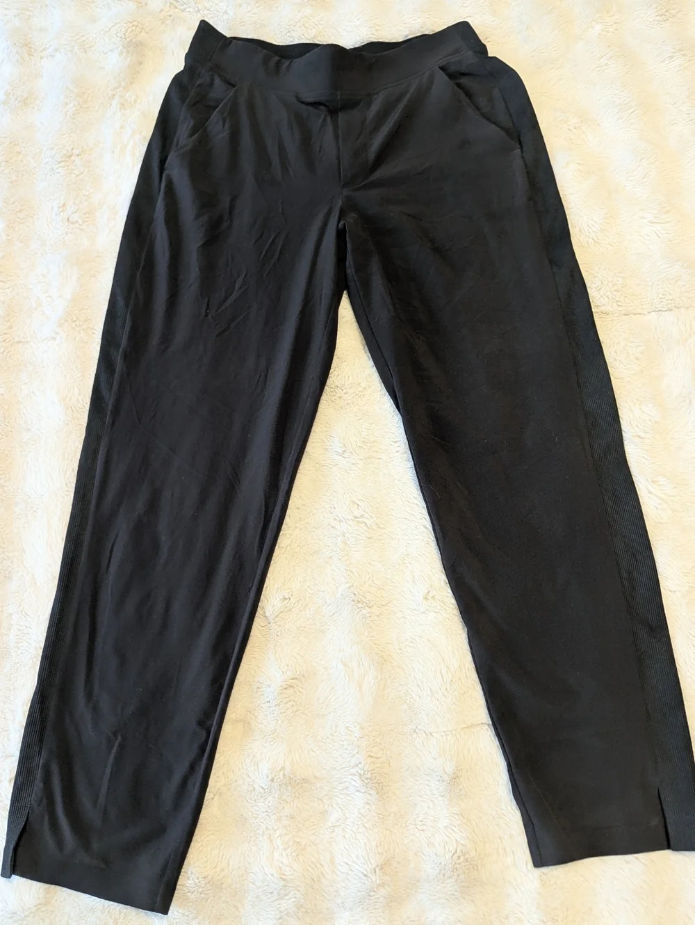 Athleta Black Tapered Pull-On Pants Commuter Travel - Picture 2 of 8